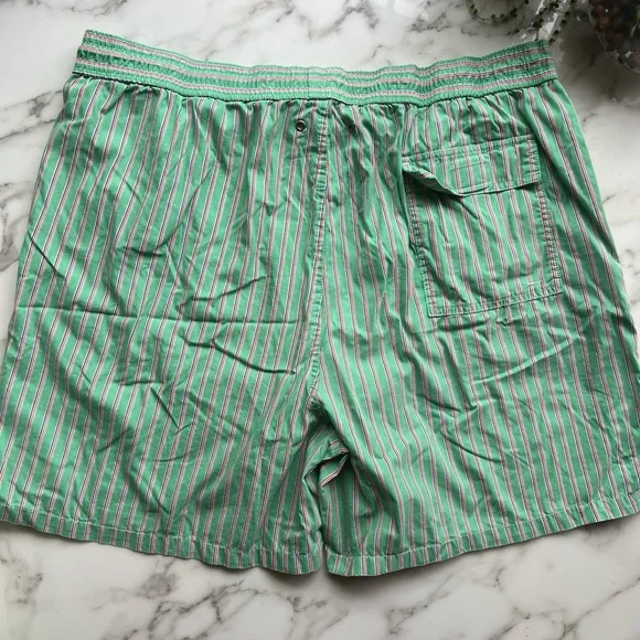 Polo Ralph Lauren Men’s 3XB Striped Board Shorts Swim With Lining EUC
